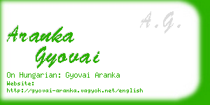 aranka gyovai business card